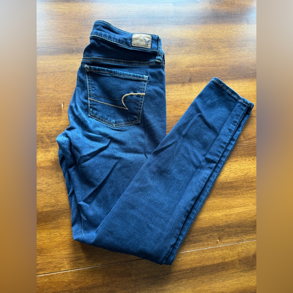 American Eagle Outfitters Blue Skinny Jeans with Classic Denim Style